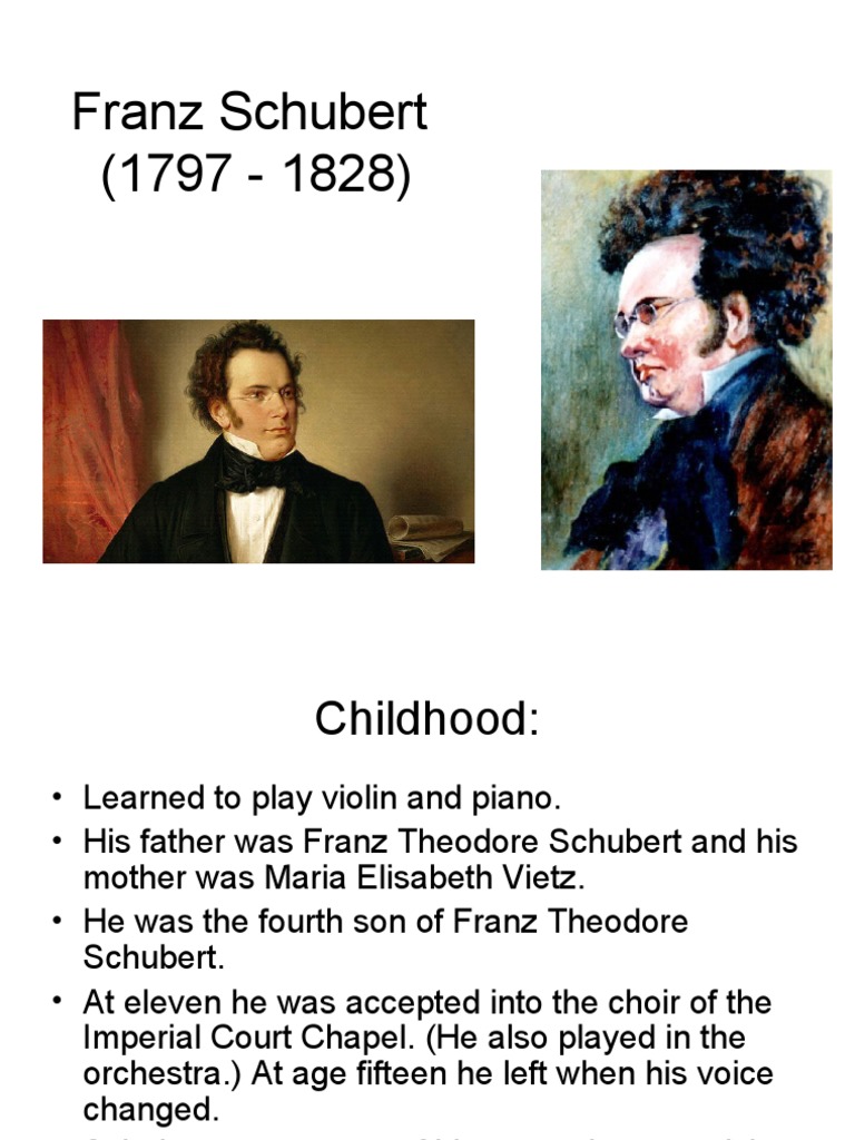 Franz Schubert PDF Classical Music Compositions