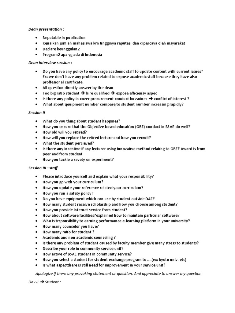 assessor questions list PDF Behavior Modification Learning