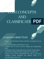 Cost Concepts and Classifications