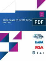 2022 Cause Death Report- Society of Actuaries Research Institute, LIMRA, RGA, and TAI.