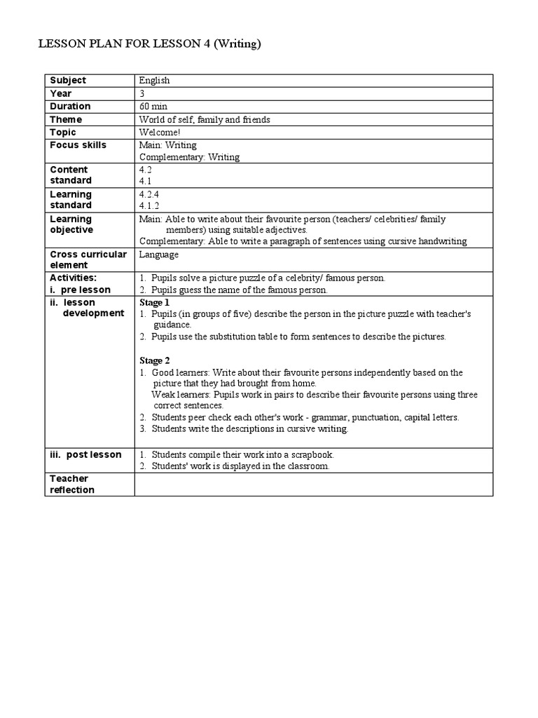 (CEFR) LP - Writing | PDF | Language Arts & Discipline