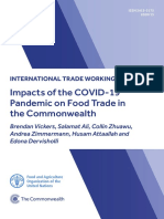 Impacts of The COVID-19 Pandemic On Food Trade in The Commonwealth