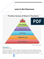 Bloom's Taxonomy Lesson Plans in The Classroom