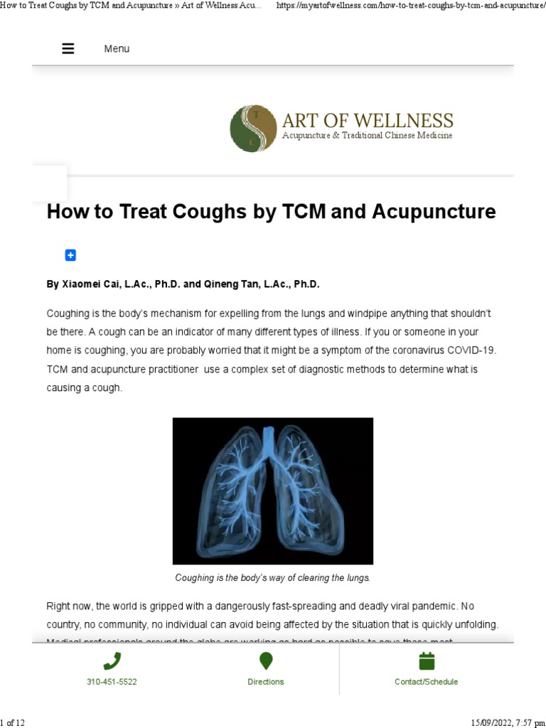 How to Treat Coughs by TCM and Acupuncture » Art of Wellness