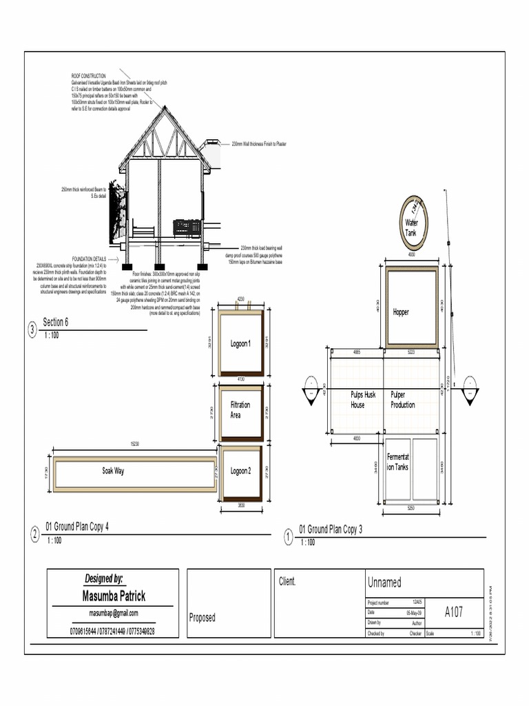 Construction Blueprint Details | PDF | Roof | Concrete