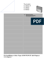 Trumatic S 3002 P S 3002 S 5002: För Beställning Av Delar: Fogas AB 08-702 90 29 Info@fogas - Se WWW - Fogas.se