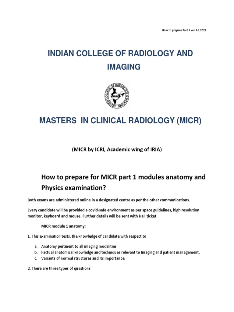 Howtoprepare | PDF | Radiology | Test (Assessment)