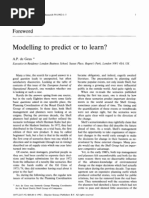 Modelling to Predict or to Learn, De Geus
