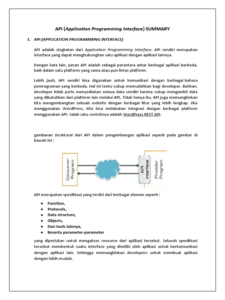 Summary Tentang API | PDF | Bisnis | Teknologi & Rekayasa