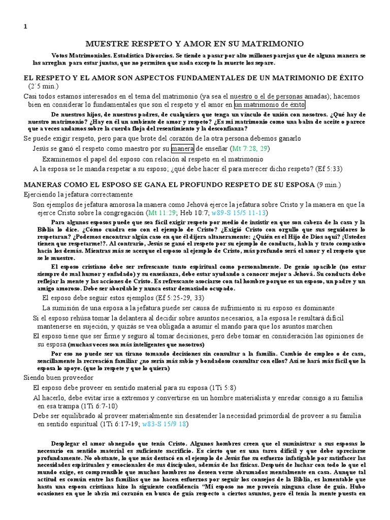 Respeto y Amor en el Matrimonio | PDF | Amor | Cristo (título)