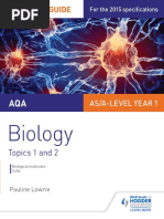 Pauline Lowrie - AQA AS - A Level Year 1 Biology Student Guide - Topics 1 and 2 (2015)