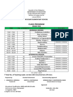 CLASS PROGRAM 2022-2023-Grade 1 