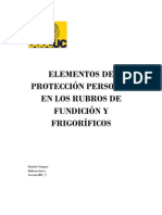 Elementos de Protección Personal en Los Rubros de Fundición y Frigoríficos