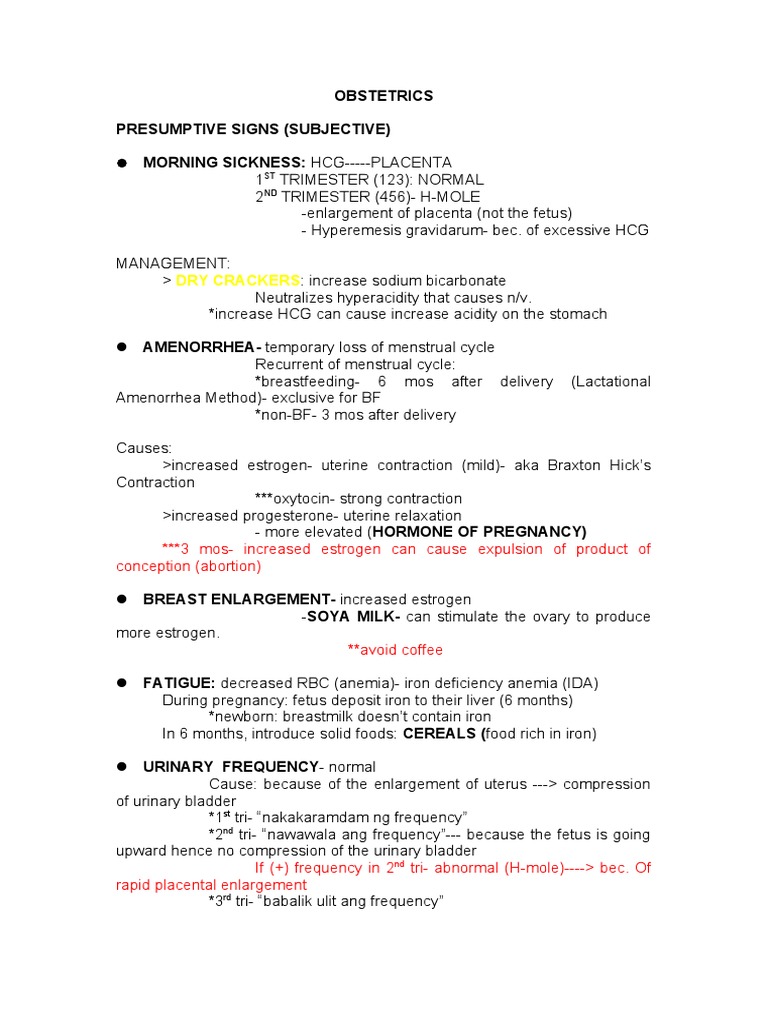 Obstetrics Notes Pdf Childbirth Maternal Death