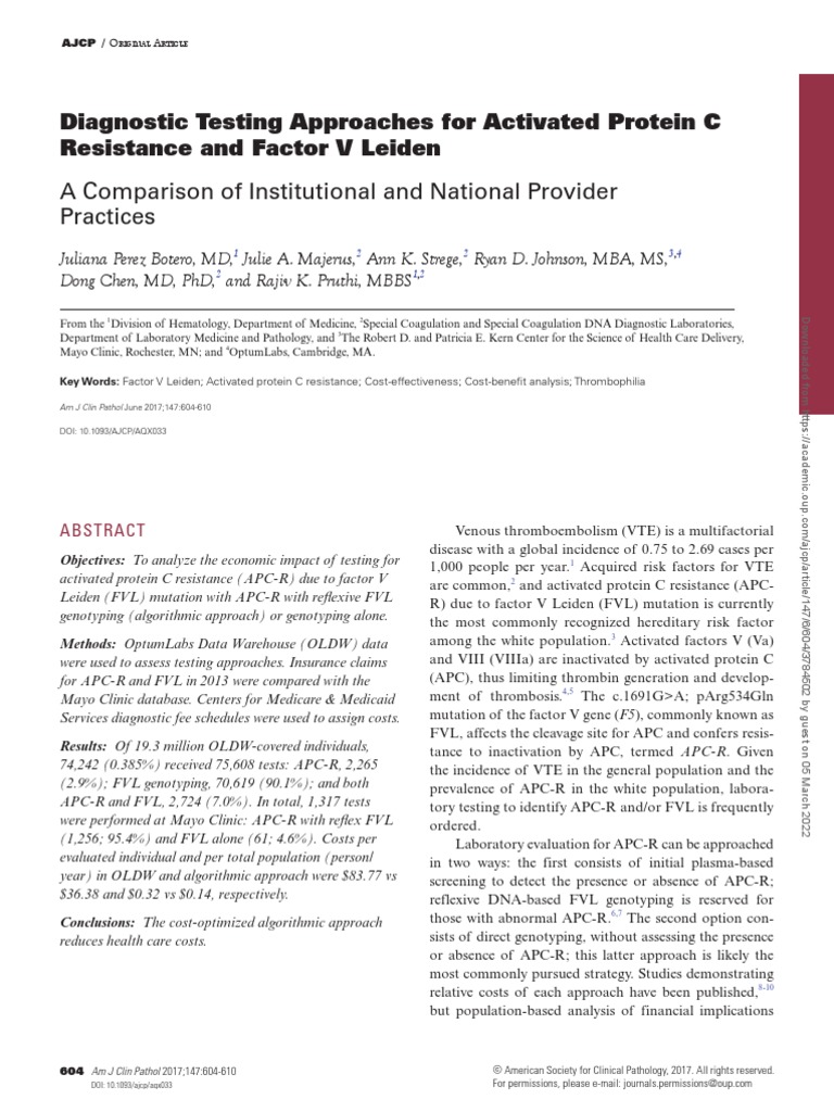 Botero Et Al. 2017 Diagnostic Testing Approaches For Activated