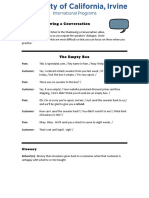 Handout Shadowing A Conversation Script Empty Box