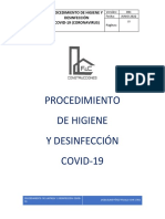 Procedimiento de Higiene y Desinfección Covid-19