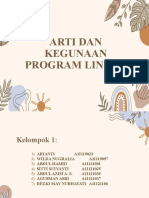 Arti Dan Kegunaan Program Linear