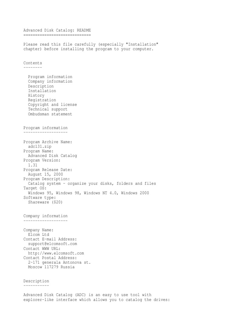 Readme | PDF | Installation (Computer Programs) | Computer File