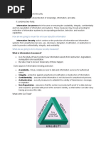 (Notes) 01 Information Assurance Vs Information Security