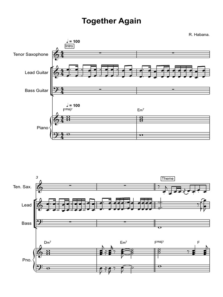Together Again - Score and Parts | PDF | Échecs