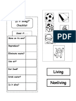 Living Nonliving: "Is It Living?" Checklist