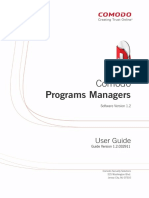 Comodo Programs Manager User Guide Ver.1.2