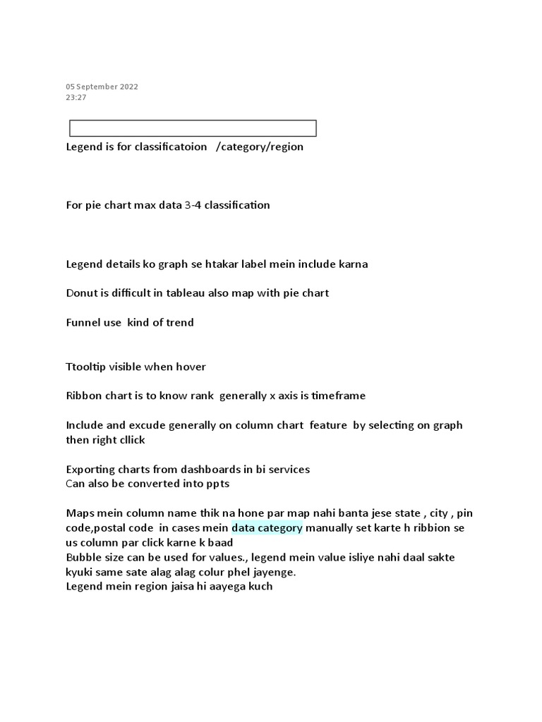 Bi Notebook PDF Microsoft Excel Chart