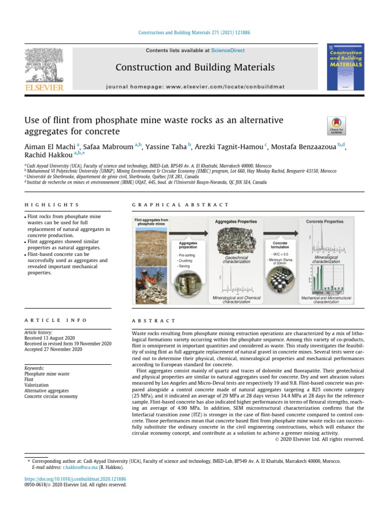 An Alternative for Sustainable Construction Utilizing Flint Aggregate