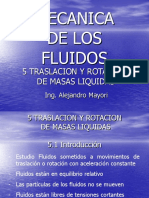 Mecánica de fluidos en rotación y traslación