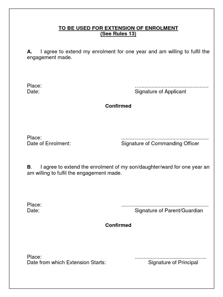 162814116812NCC OE - 03 - Forms by Cdts - Extension of Enrolment | PDF ...