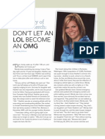 In Memory of Heather Lerch, Don't Let An LOL Become An OMG... by Shelley McKown, The Safety Report Summer 2011