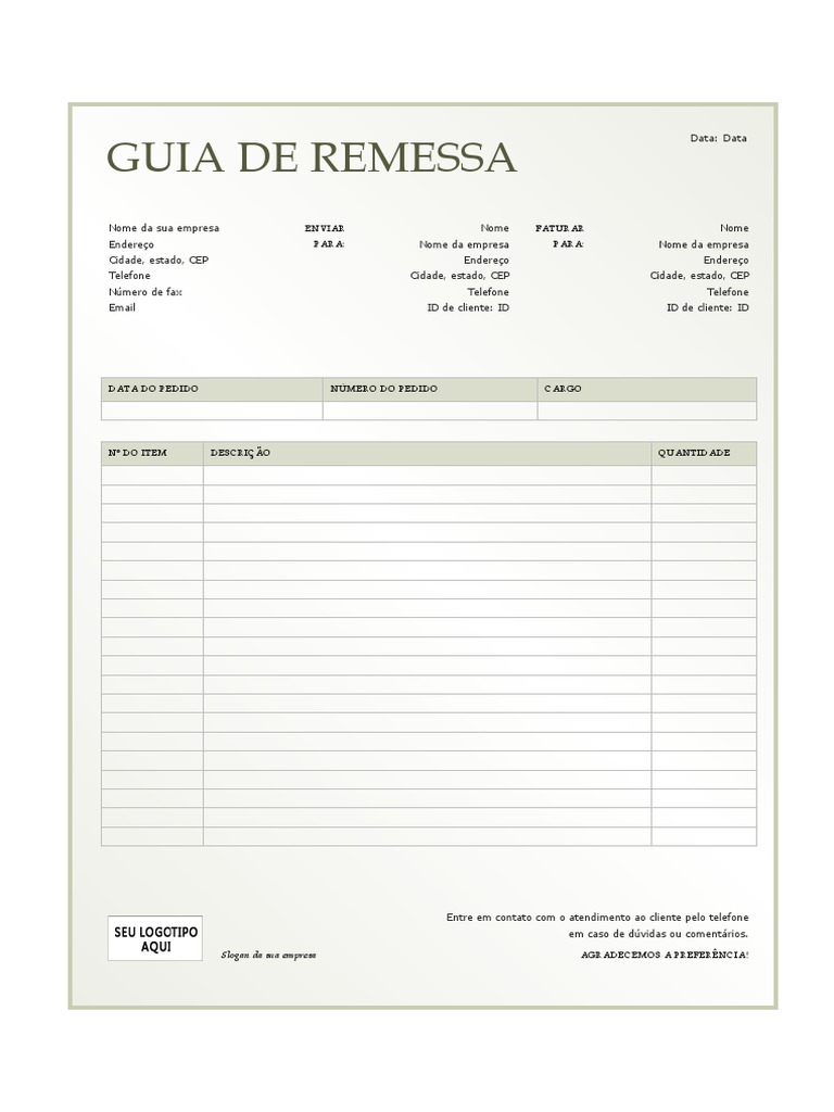 Guia de Remessa | PDF