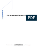 PM Risk Assessment Summary Checklist