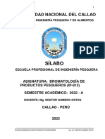 Sílabo Bromatología de Productos Pesqueros 2022-A