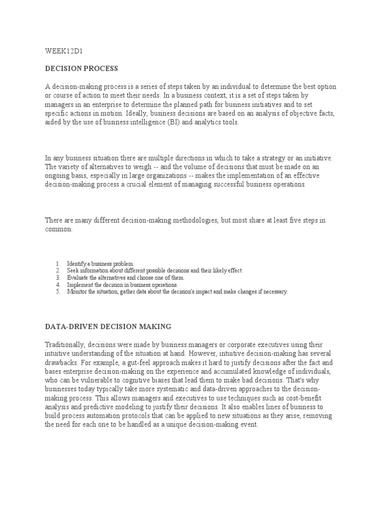 Business logic finals pdf decision making decision support system