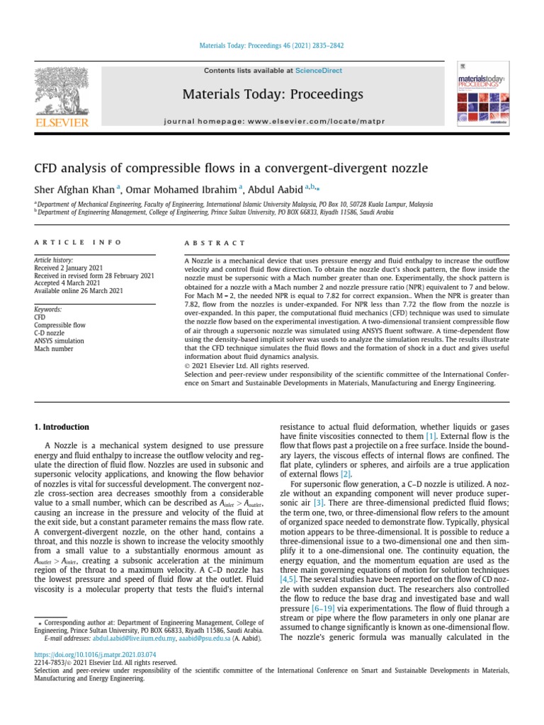 CFD Analysis of Compressible | PDF | Fluid Dynamics | Viscosity