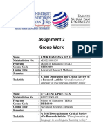 Assignment 2 - Critical Review - Group Work - Amir & Ranee