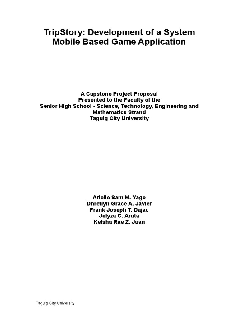 Group 6 TripStory Development of A System Mobile Based Game