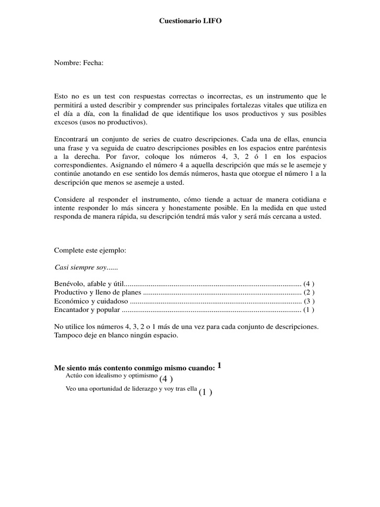 Actividad Test Lifo | PDF
