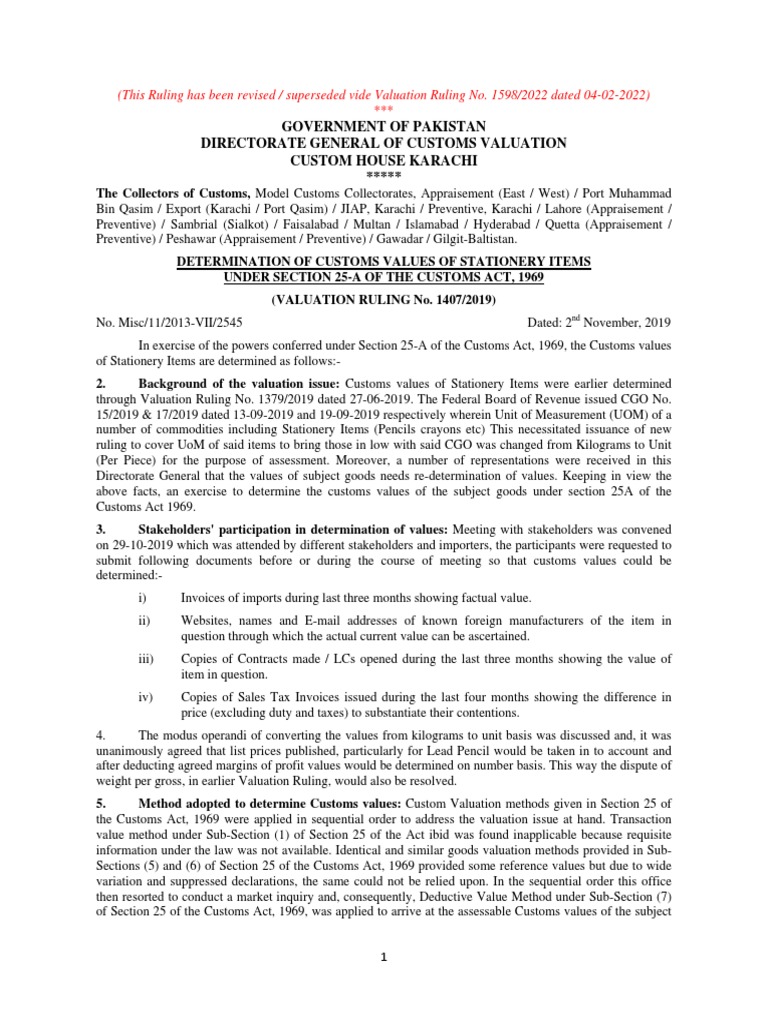 Valuation Ruling Download Free PDF Pen