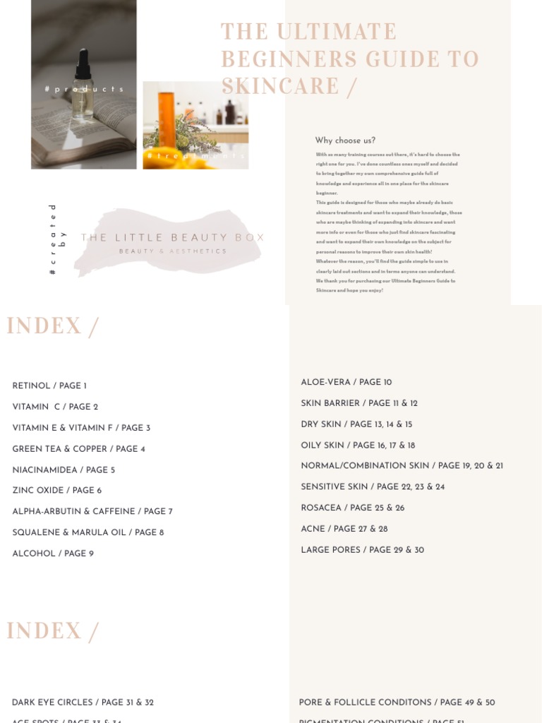 The Ultimate Beginners Guide to Skincare | PDF | Sunscreen | Dermatology