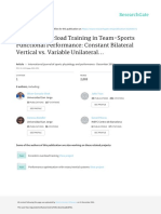 Eccentric-Overload Training in Team-Sport Functional Performance Constant Bilateral Vertical Versus Variable Unilateral Multidirectional Movements.