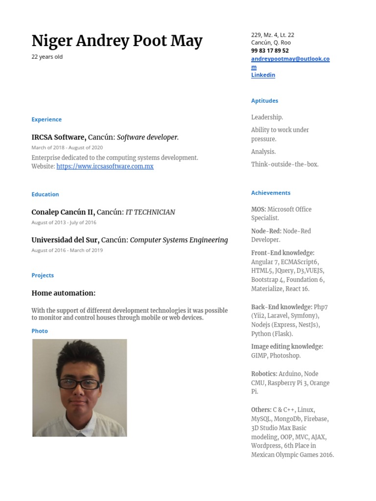 Curriculum+Vitae+ +english 1 | PDF | Cloud Computing | Internet Of Things