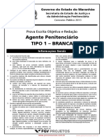 Caderno de prova para Agente Penitenciário