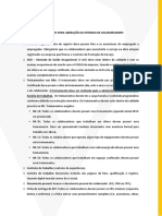 Documentos para liberação de entrada