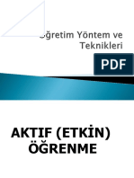 Aktif (Etki̇n) Öğrenme