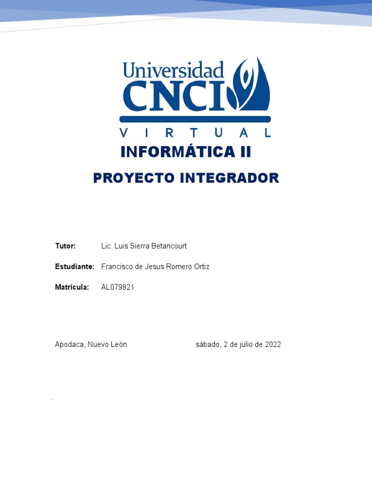 Proyecto Integrador de Informática II | PDF