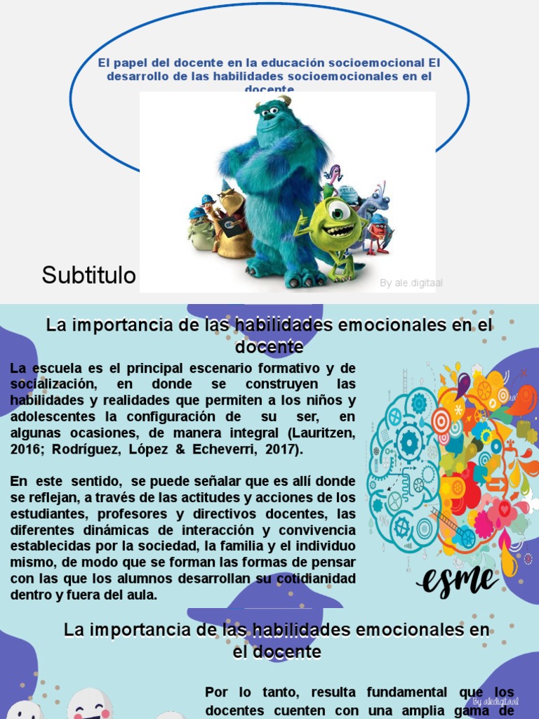 Habilidades Socioemocionales del Docente | PDF | Método de enseñanza ...