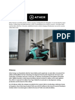 Ather Energy Is An Indian Electric Vehicle Company